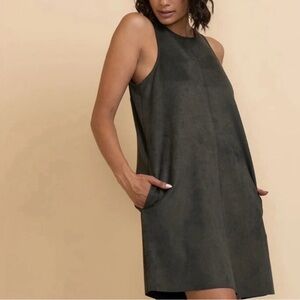 Wilfred Trompette Faux Suede Dress size Medium with Pockets